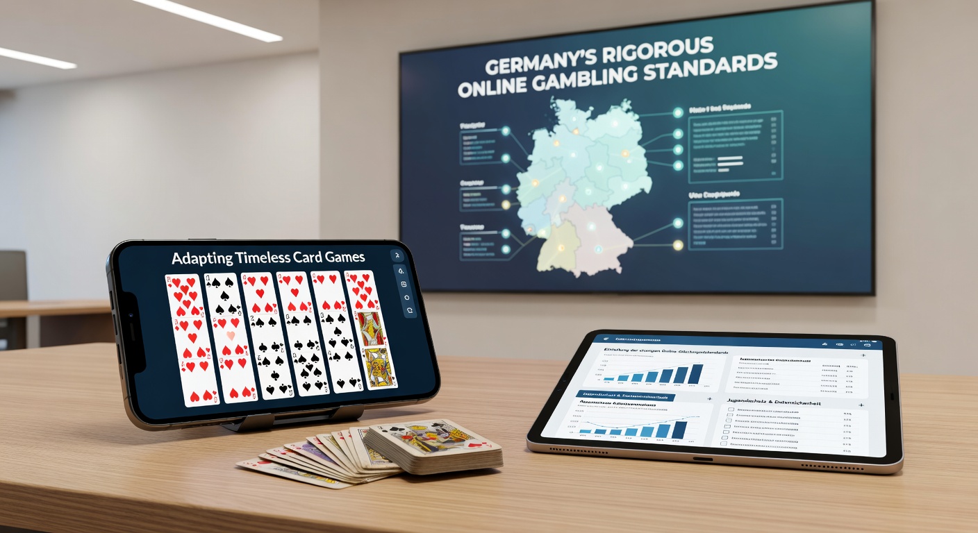 Mobile Poker-Tisch-Ansicht mit deutschen Lizenz- und Sicherheitsindikatoren