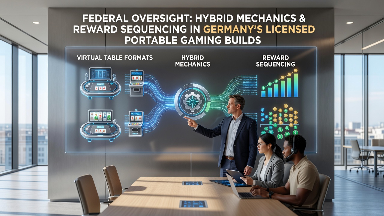 Illustration der Integration von virtuellen Tischspielen und Belohnungssequenzen unter bundesdeutscher Aufsicht in mobilen Gaming-Umgebungen