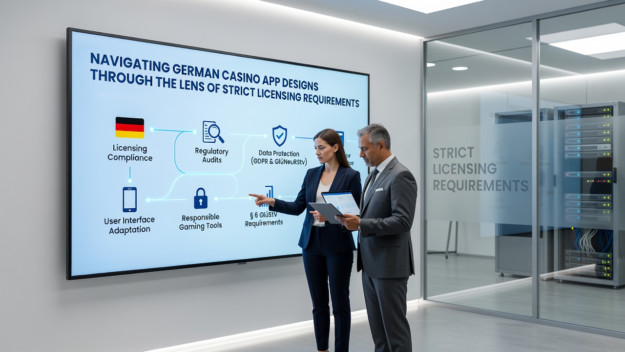 Detailansicht einer mobilen Casino-App-Oberfläche mit Lizenzkonformen Elementen